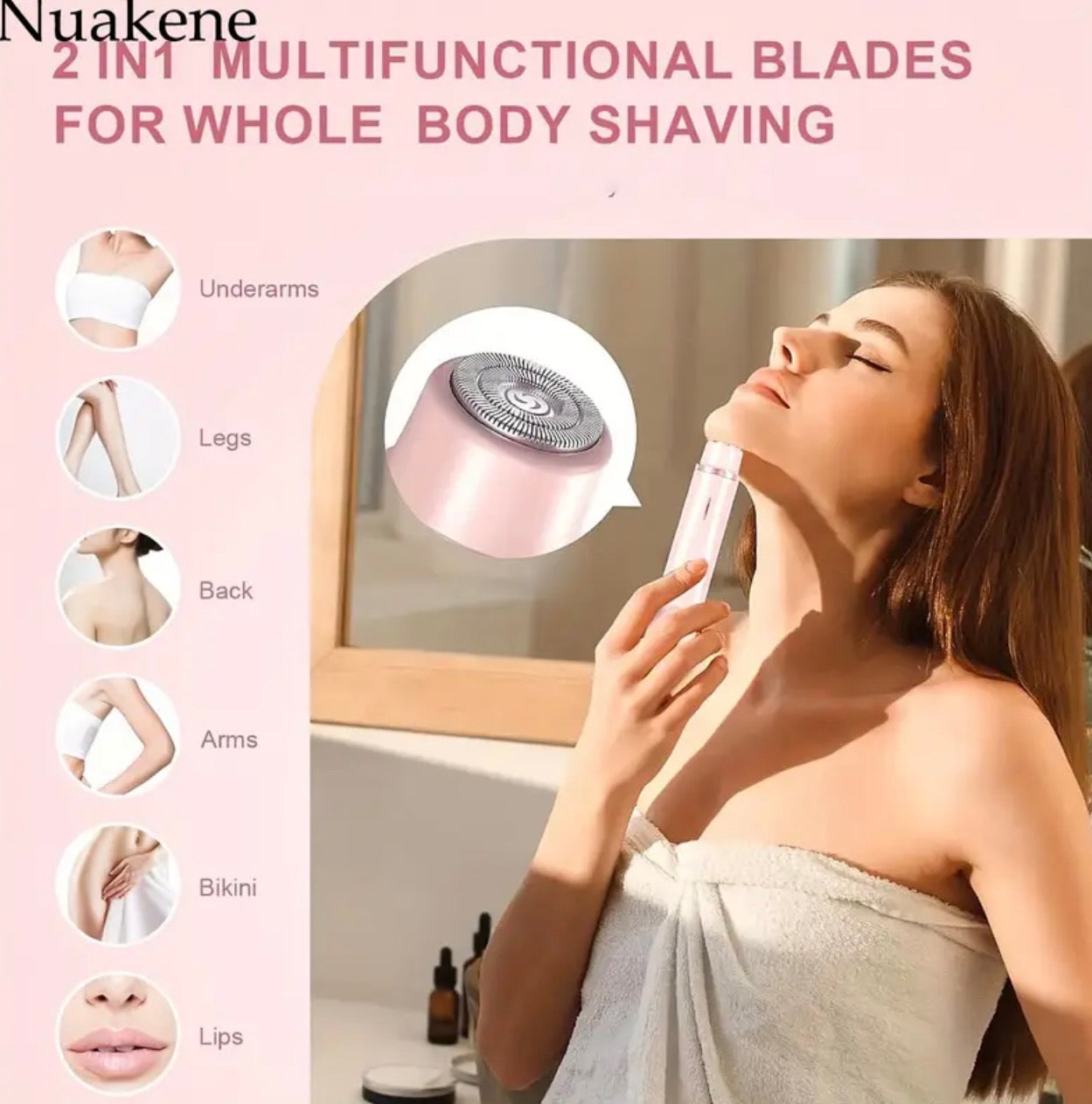 Dual-Head Electric Hair Trimmer for Women – Rechargeable Precision Shaver for Face, Bikini & Body