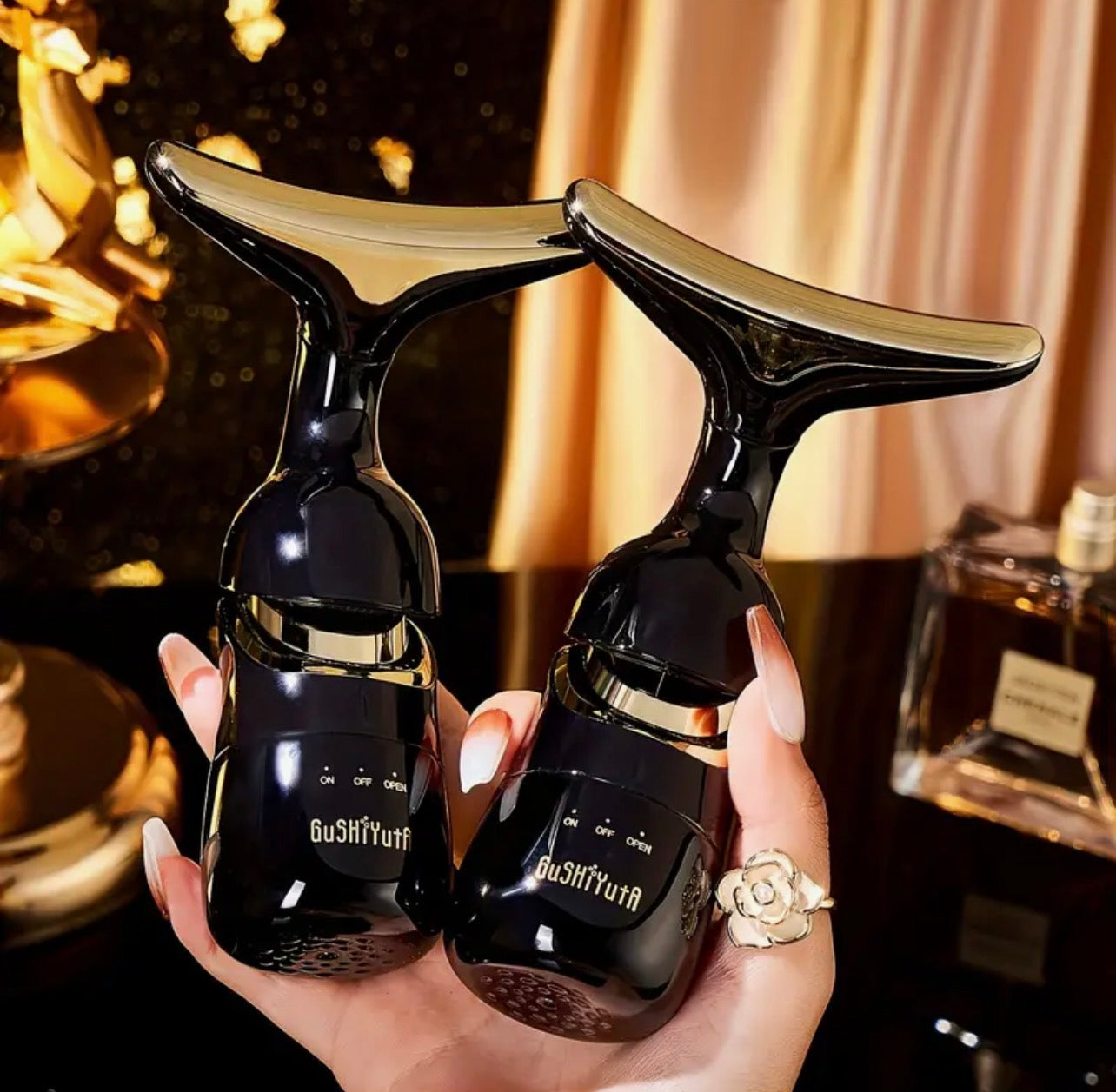 3-in-1 Gua Sha Facial Massager – Handheld Energy Skin Care Tool for Face, Neck & Eyes