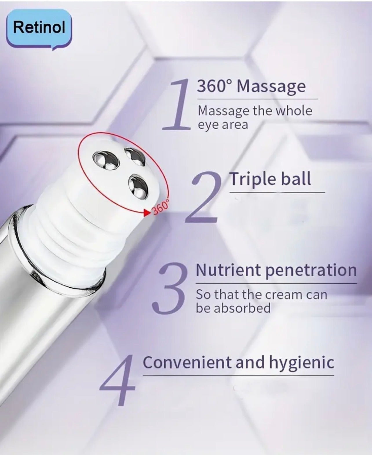 Smoothes Wrinkles Rolling Eye Cream – Firming and Tightening Eye Essence