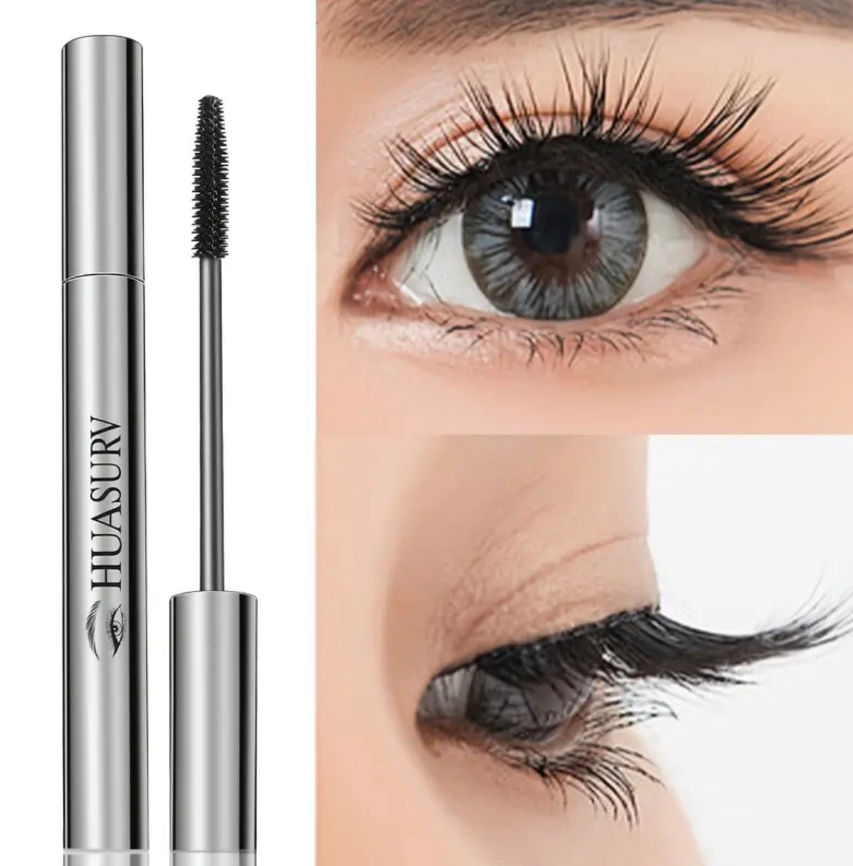 HUASURV Volumizing & Lengthening Mascara – Natural Curling Formula for Thick, Defined Lashes