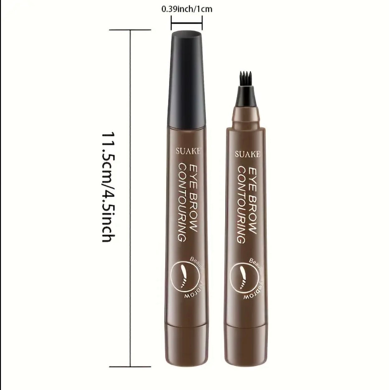 Four-Prong Eyebrow Pencil – Waterproof, Sweatproof & Long-Lasting