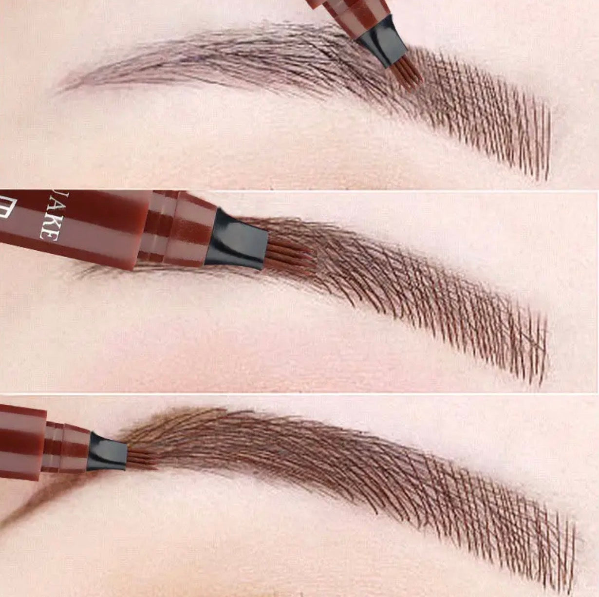 Four-Prong Eyebrow Pencil – Waterproof, Sweatproof & Long-Lasting
