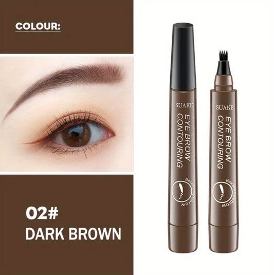 Four-Prong Eyebrow Pencil – Waterproof, Sweatproof & Long-Lasting