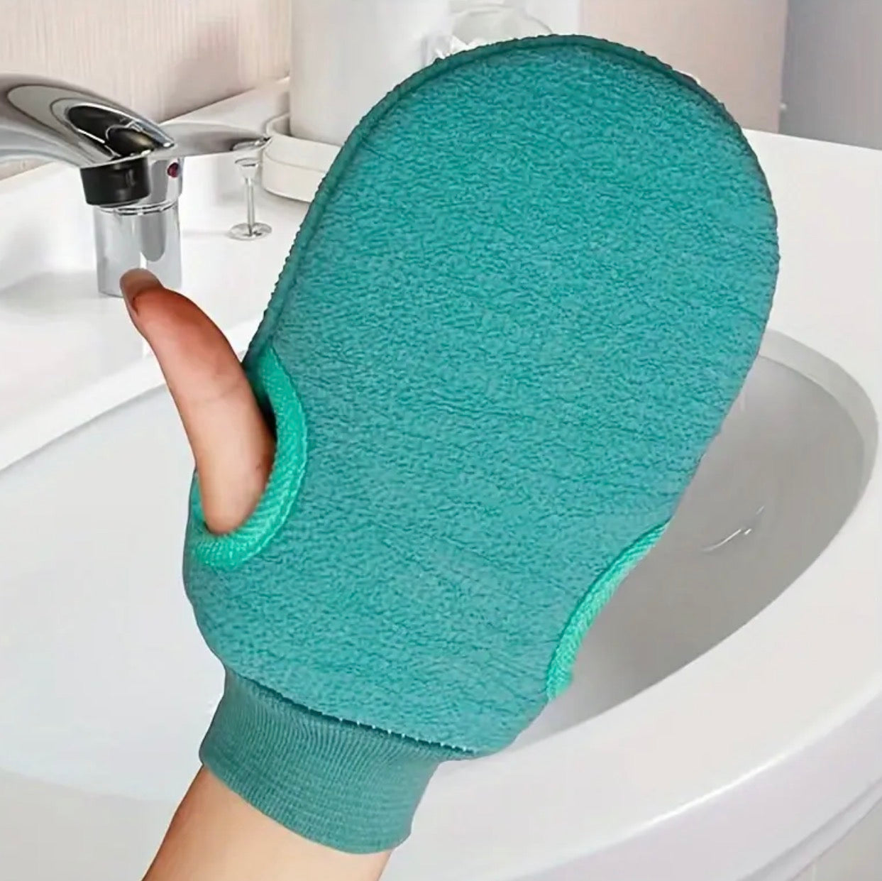 Double-Sided Exfoliating Shower Gloves – Deep Cleansing & Massage Bath Mitts for Smooth, Glowing Skin