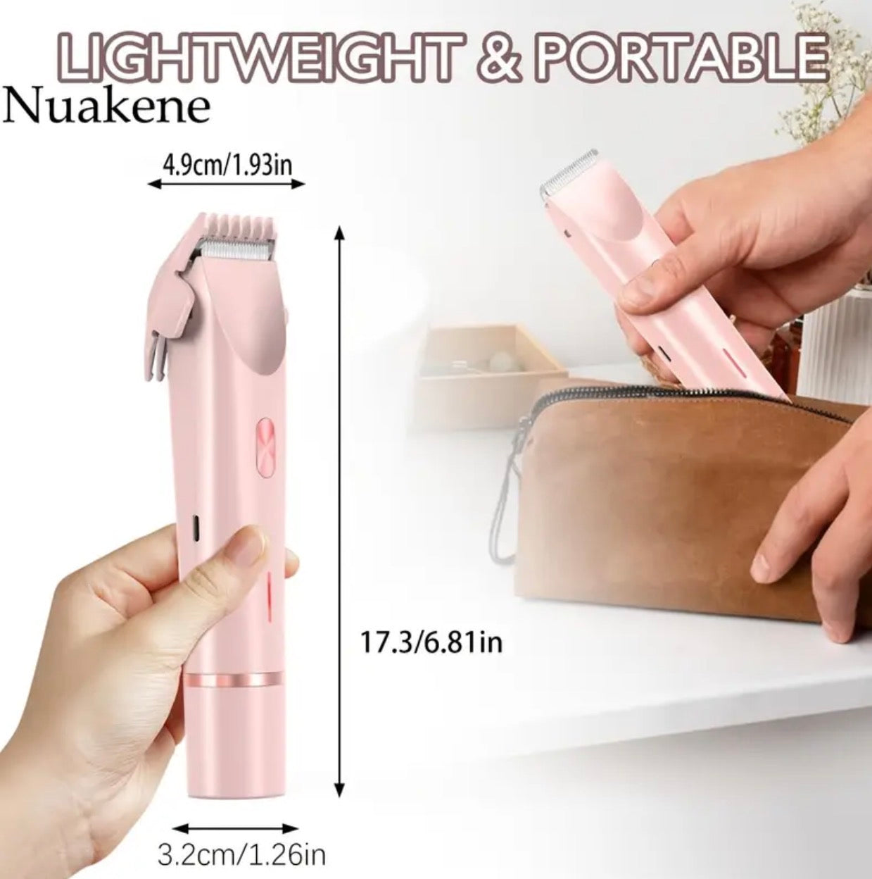 Dual-Head Electric Hair Trimmer for Women – Rechargeable Precision Shaver for Face, Bikini & Body