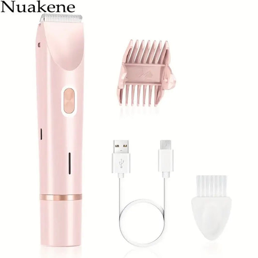Dual-Head Electric Hair Trimmer for Women – Rechargeable Precision Shaver for Face, Bikini & Body