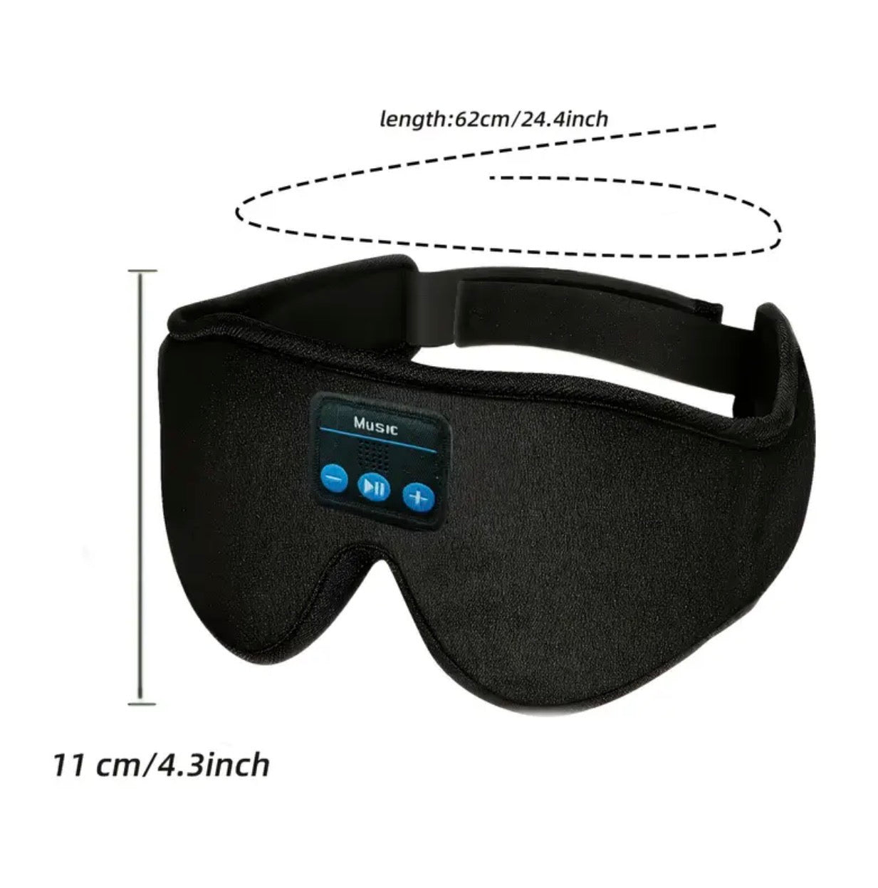 Wireless Bluetooth 5.2 Sleep Mask – 3D Music Eye Mask with Built-In Headphones & Type-C Charging