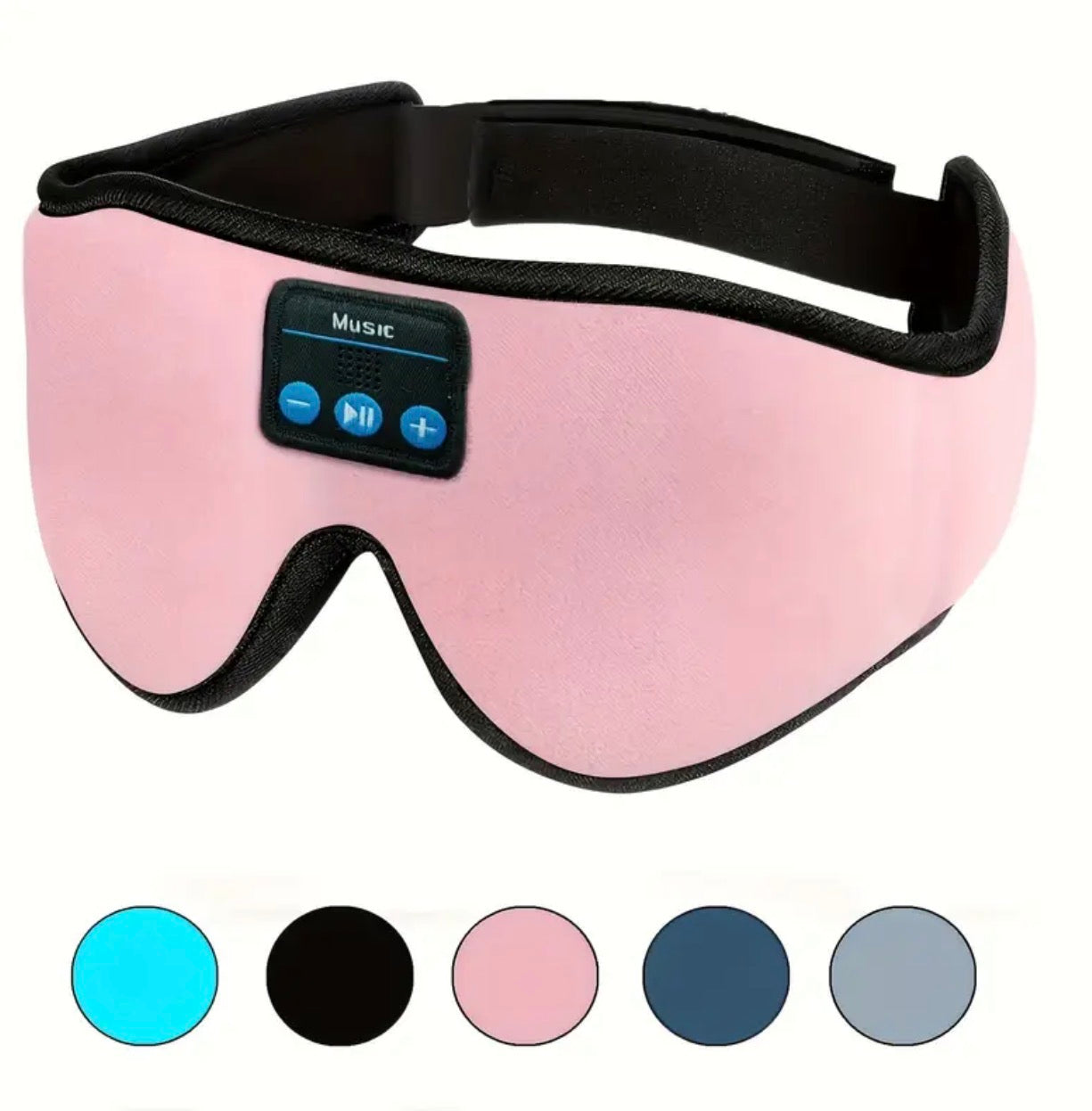 Wireless Bluetooth 5.2 Sleep Mask – 3D Music Eye Mask with Built-In Headphones & Type-C Charging